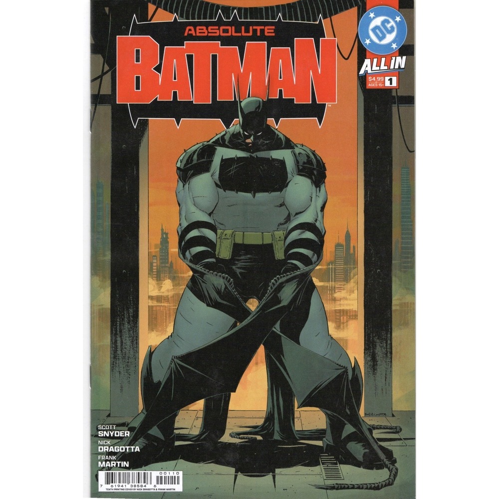 ABSOLUTE BATMAN #1 - Tenth Printing Cover A Nick Dragotta - NM - Presale 01/21